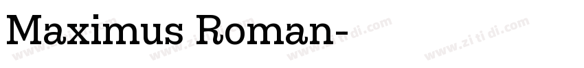 Maximus Roman字体转换